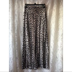 Leopard Print Long Maxi Skirt